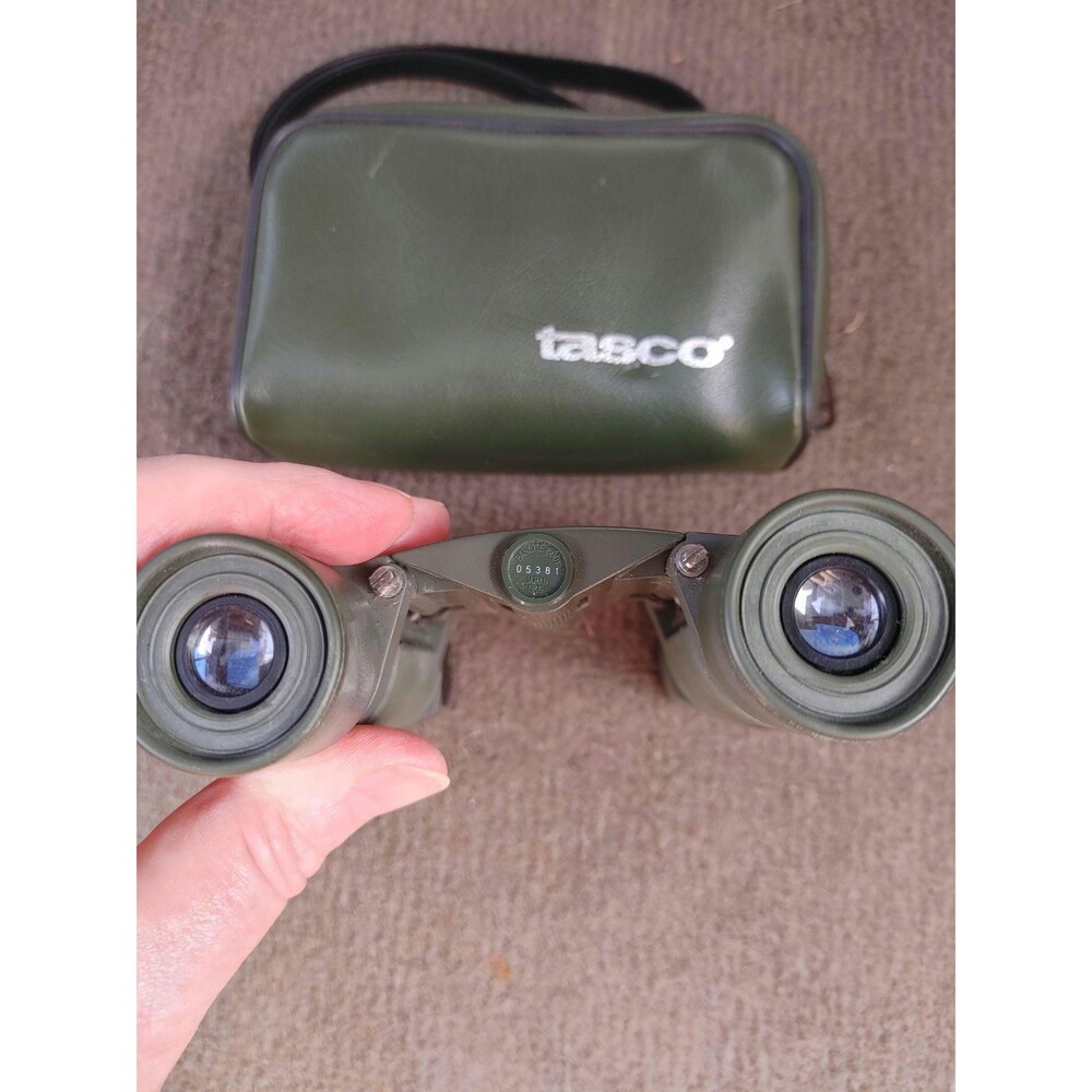 Tasco 165R Mini Binoculars in Army Green VTG Works